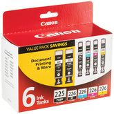Canon PGI-225 & CLI-226 6 Color Ink Tank Value Pack